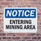 Signmission Entering Mining Area, 10 in W x Rectangle, Plastic OS-2PACK-NS-P-710-L-12087 - alternate 5
